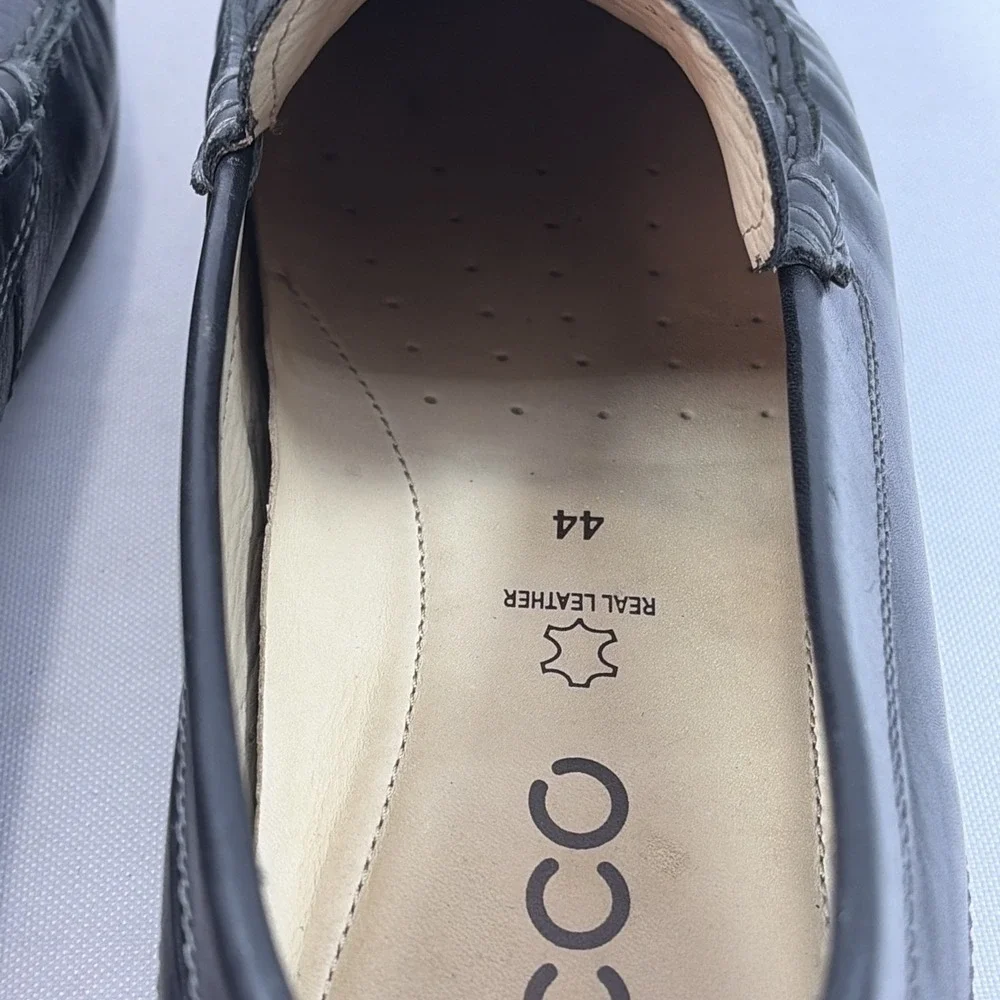 Ecco Classic Moc 2.0 Slip-On Driving Shoe Men's 44EU 11US Black Leather Loafers